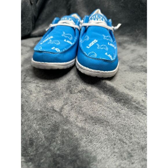 Hey Dude Lions Blue Canvas Loafers Slip-On Shoes EU 37 (US W7) Lightweight - Picture 9 of 10